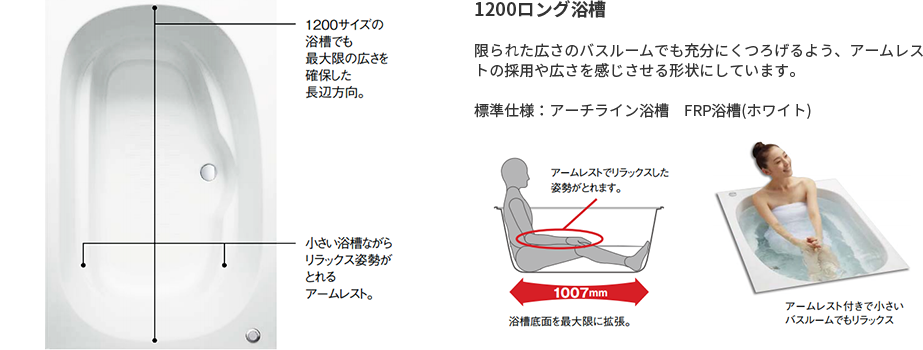 1200ロング浴槽 1200ロング浴槽